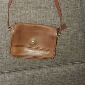 Coach worn leather crossbody with adjustable strap